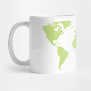 Fullcolor World map - green Mug